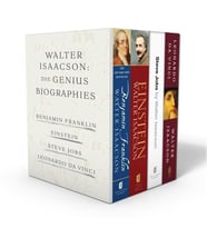 Walter Isaacson: The Genius Biographies: Benjamin Franklin, Einstein, Steve Jobs, And Leonardo Da Vi (Krem)