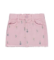 Civil Baby Çiçek Baskılı Denim 6-18 Ay Etek - Pembe