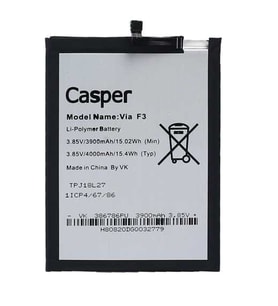 Casper Via F3 Uyumlu Pil Sıfır - Servis