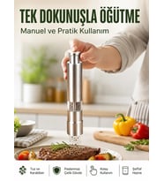 Orta Boy Kararbiber ve Tuz Öğütücü – Kolay Kullanım Şık Tasarım Yeni Nesil