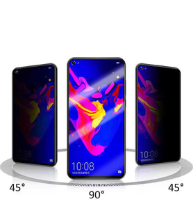 Oppo A92 Ekran Koruyucu Gizli Privacy Full Kavisli Hayalet Cam (Siyah)