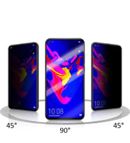 Oppo A92 Ekran Koruyucu Gizli Privacy Full Kavisli Hayalet Cam (Siyah)