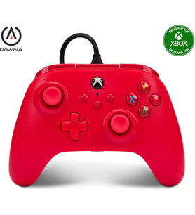 Xbox Series XS Ve Windows 10/11 Için Kablolu Powera Controller - Kırmızı, Gamepad, Kablolu Video Oy