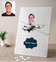 Karikatür Pilot Kişiye Özel Puzzle