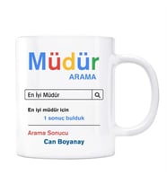Kişiye Özel İsimli Müdür Google Arama Motoru Kupa Bardak