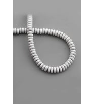 Hematit Taşı Rondela Kesim Beyaz 6x3mm Doğal Taş Dizi