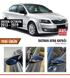 Skoda Octavia Yarasa Ayna Kapağı Piano Black Parlak Siyah