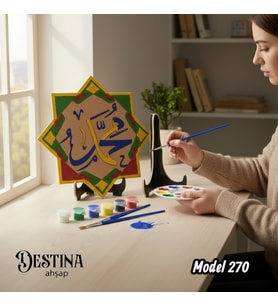 Destina Ahşap Mandala Boyama Seti- Ahşap Boyama- Model 270