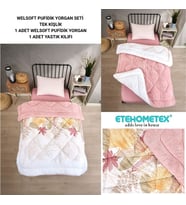 ETE HOMETEX TEK KİŞİLİK LÜX WELSOFT YORGAN ALENA PUDRA 155X215CM 8696474231928