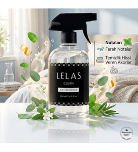 LELAS Freshener Clean Oda Spreyi 500 ML – Ferahlatıcı ve Temiz Oda Kokusu - 1806