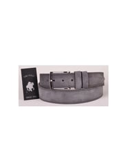 Trg Polo 4,5 Cm Gri Hakiki Nubuk Deri Kemer -0159