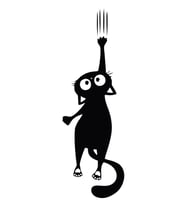 Tırmnan Kedi 17x17 Cm Sticker Folyo