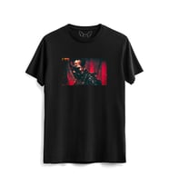 Terminatör Resimli Baskılı Siyah Tshirt