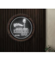BK Gift Kişiye Özel Led Işıklı Yuvarlak Bar Tabelası, Işıklı Tabela, Bar Dekorasyonu, Duvar Dekoru, Home Bar Tabela-22