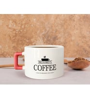 BK Gift Kişiye Özel İsimli Tarihli Pembe Kulplu Çay & Kahve Fincanı-1, Arkadaşa Hediye, Sevgiliye Hediye