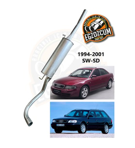 Audi A4 Arka susturucu egzoz 1.6/1.8 SD-SW arka eksoz (1994-2001)