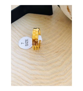 GOLD RENK ÇELİK YÜZÜK 316L5640-7NO