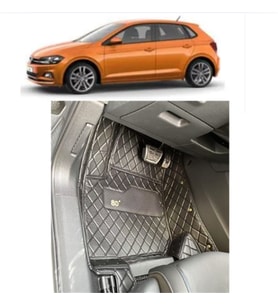 Volkswagen Polo 2019-2024 Arası Aracına Özel 8d Tek Katmanlı Havuzlu Paspas Takımı (Altın)