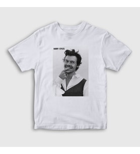 Presmono Unisex Çocuk Beyaz Poster Harry Styles T-Shirt 318681tt