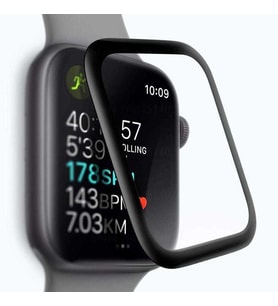 Vendas Apple Watch 38mm Tam yapışkanlı cam ekran koruyucu (Siyah)