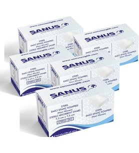 7.5 X 7.5 Steril 4 Katlı Spanç Kompres 5 Kutu (500 Adet)