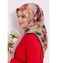 Lesscarves Pamuk İpek Eşarp Batik Desenli LS2202