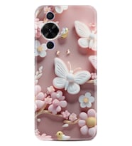 Huawei Nova 12S Kılıf Boutique Baskılı Resimli Pembe Kelebekler Pcode -088