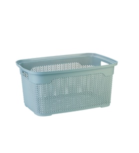 Klassy Damla Çok Amaçlı Çamaşır Sepeti 30 Lt Plastik Düzenleyici Saklama Sepeti (F.Yeşil)