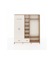 Arges Gardrop 12 Raflı 2 Çekmeceli 2 Askılı 220x30x243 Çam-Aytaşı