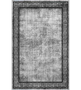 Eliana Home Baskılı, Yıkanabilir Kaymaz Taban Salon Halısı LNA1570-HT241 100x150 cm (Gri)