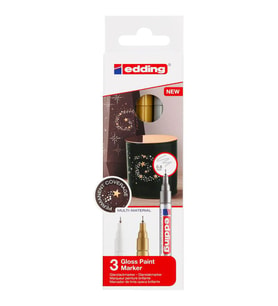 Edding 780 Çok Amaçlı Örtücü Boyama Dekorasyon Markörü 0.8 mm 3'lü Metalik Renkler 