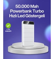 4 Cihazı Aynı Anda Şarj Edebilen Güçlü Powerbank 50000 mAh