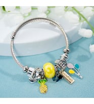Ananas Charmlı Pandora Model Şık Kadın Bileklik