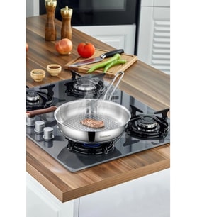 Cooker Lara Çelik Tava 24 cm (Gri)