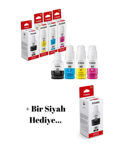 GI-40 GM2040 4 Renk Mürekkep Seti + 1 Siyah Hediyeli GI-40 034