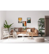 3 Parçalı Mdf Yağlı Boya Tablo (Siyah)