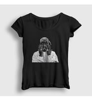 Presmono Kadın Siyah Pray Tupac Shakur T-Shirt 46364tt