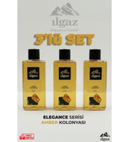 Ilgaz Amber Kolonyası 3'lü Set 80 Derece 400 Ml Elegance Series
