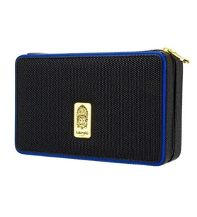Lubinski Deri-Silikon Seyahat Puro Çantası Humidor Siyah/Lacivert LB-615