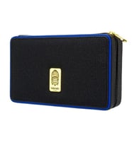 Lubinski Deri-Silikon Seyahat Puro Çantası Humidor Siyah/Lacivert LB-615