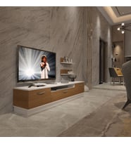Decoraktiv Trendstyle 4 Slm Tv Ünitesi Tv Sehpası - Beyaz Ceviz (Beyaz - Ceviz)
