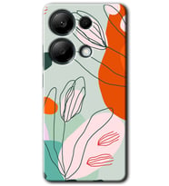 Poco M6 Pro Kılıf HD Desen Baskılı Kılıf - Vektör Çiçekler