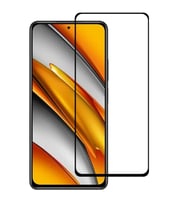 Northcity Xiaomi Poco F3 Full Glue Full Kaplama Temper Cam Ekran Koruyucu - Kırılmaz Çerçeveli Film
