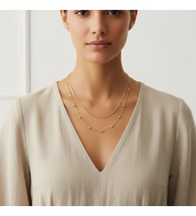 STİL İNCİSİ/XUPING JEWELRY İKİLİ DORİKA KOLYE