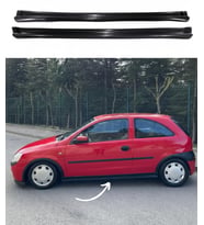Opel Corsa C Yan Marşpiyel 🚘  Dayanıklı Plastik, Sportif Tasarım, Kolay Montaj (Standart)