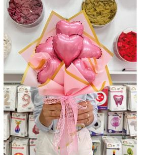 Mini Pembe Balon Buketi