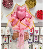 Mini Pembe Balon Buketi