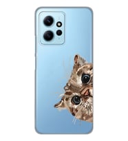 Redmi Note 12 4G Uyumlu Tatlı Kedi Desenli Şeffaf Telefon Kılıfı