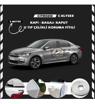 Citroen C-Elysee Oto Araç Kapı Koruma Fitili 5metre Parlak Beyaz Renk