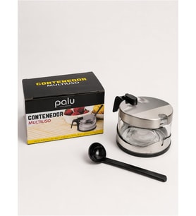 Cam Parmesanlık Şekerlik Seti, Şeffaf/Gümüş/Siyah, Cam ve Metal, Açılabilir Kapaklı, Çok Amaçlı Saklama Kabı, Servis Kaşıklı